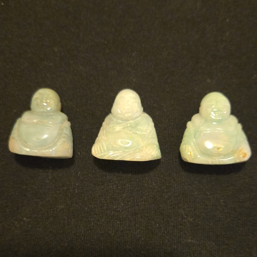 Green Jade Buddha Figurines